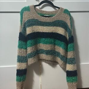 Urban Outfitters striped fuzzy sweater